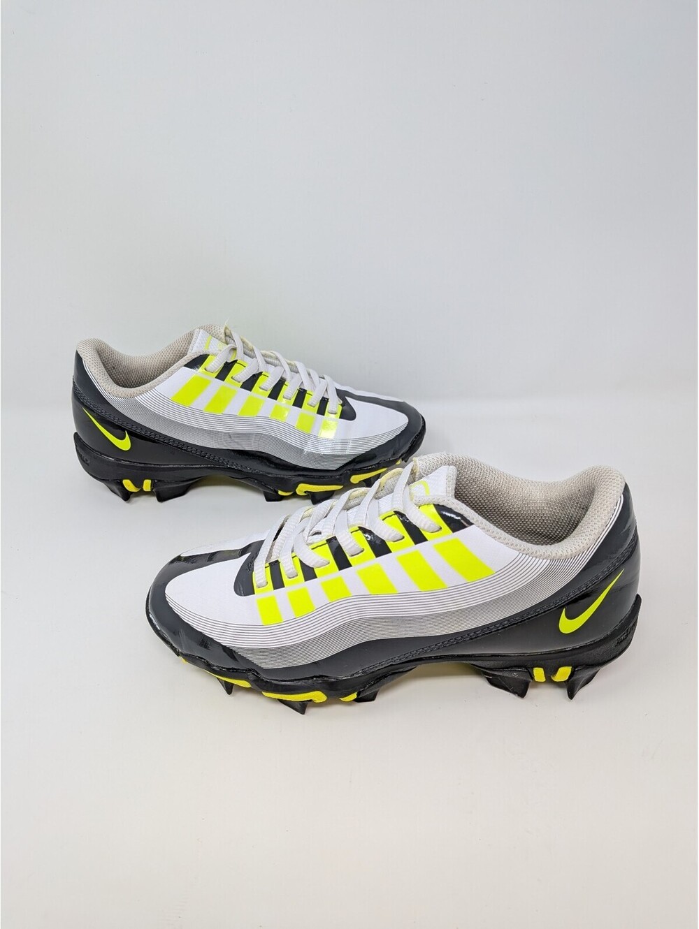 Nike Vapor Edge Shark GS Football Cleats 2.5Y DQ5111-715 Volt Black NO INSOLES